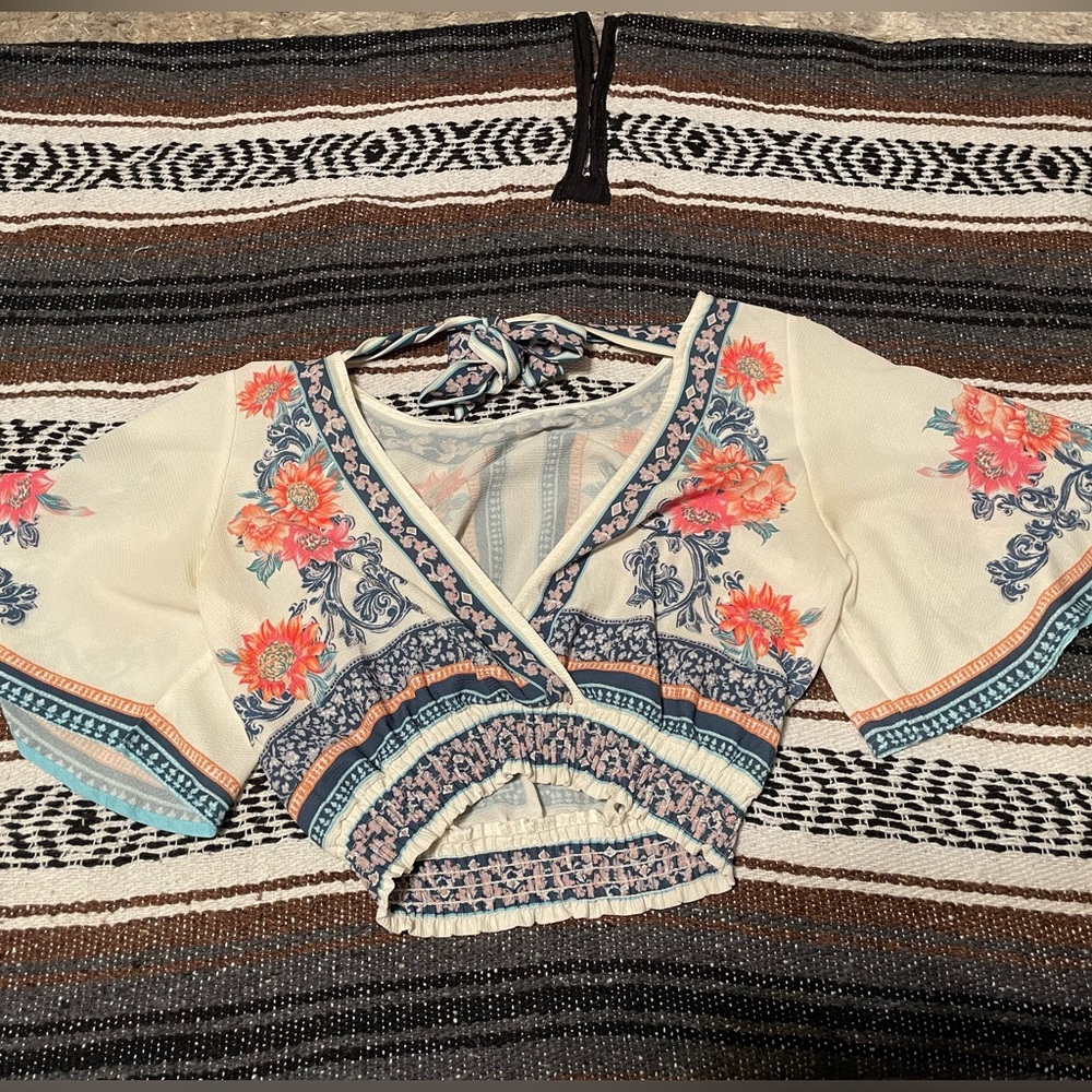 BOHO TIE BACK CROP TOP